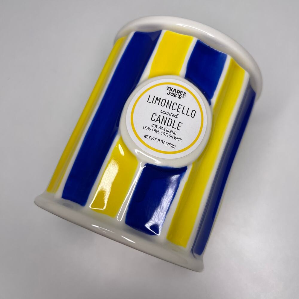 Trader Joe’s Limoncello Scented Candle Soy Wax 30 Hours Limited Edition 9oz NEW!